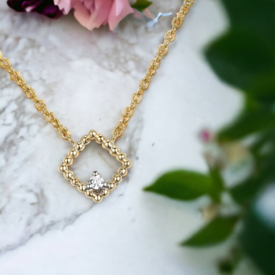 BUBBLE Rhombus Diamond Necklace