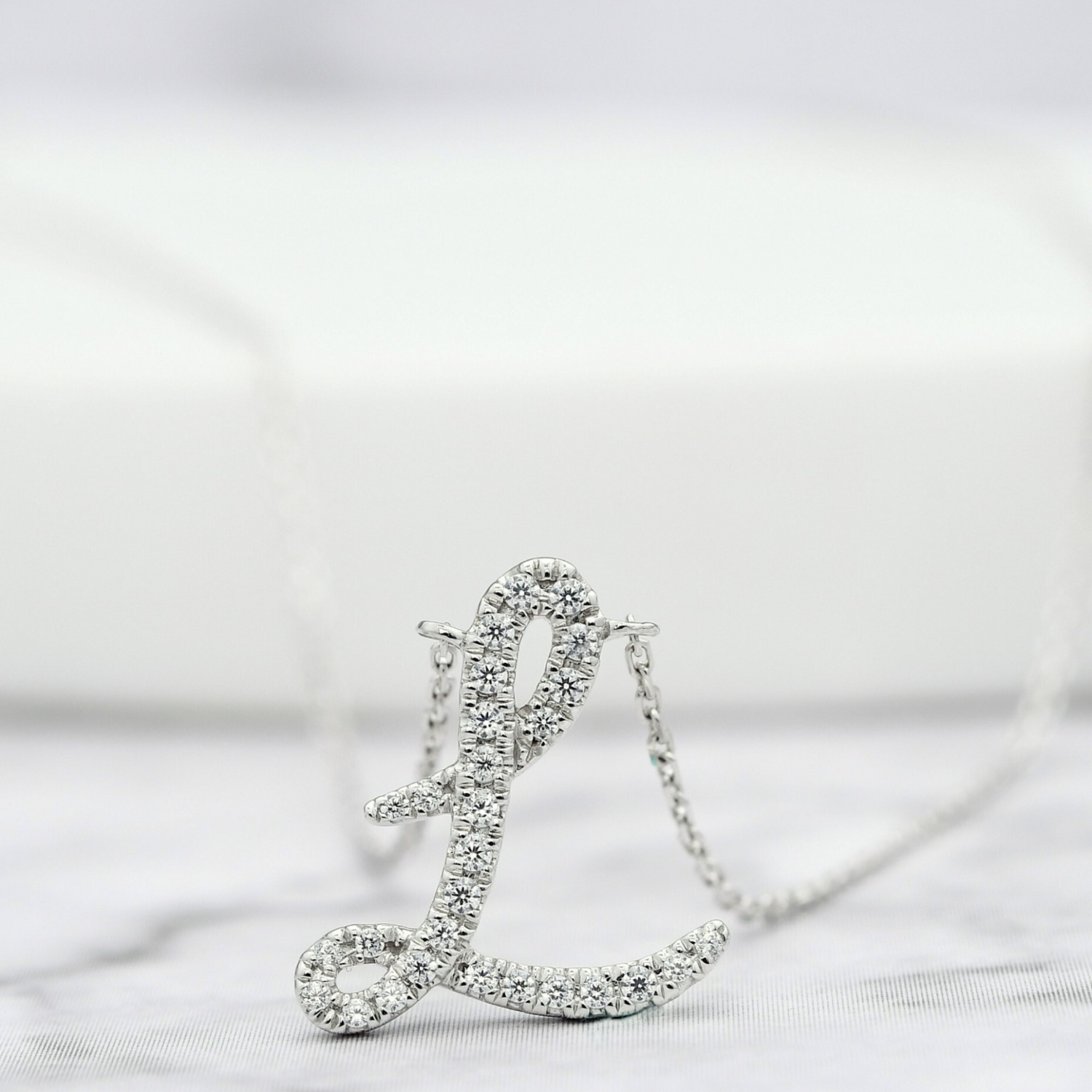 TWIG Initial L Diamond Necklace