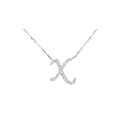TWIG Initial X Diamond Necklace