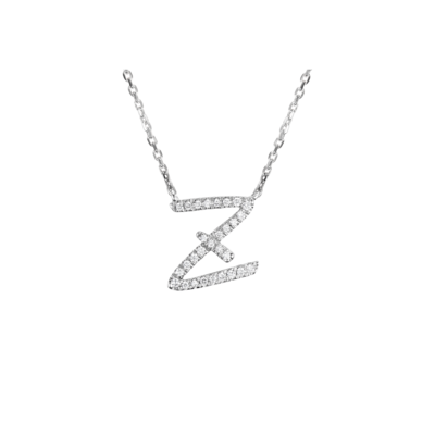 TWIG Initial Z Diamond Necklace