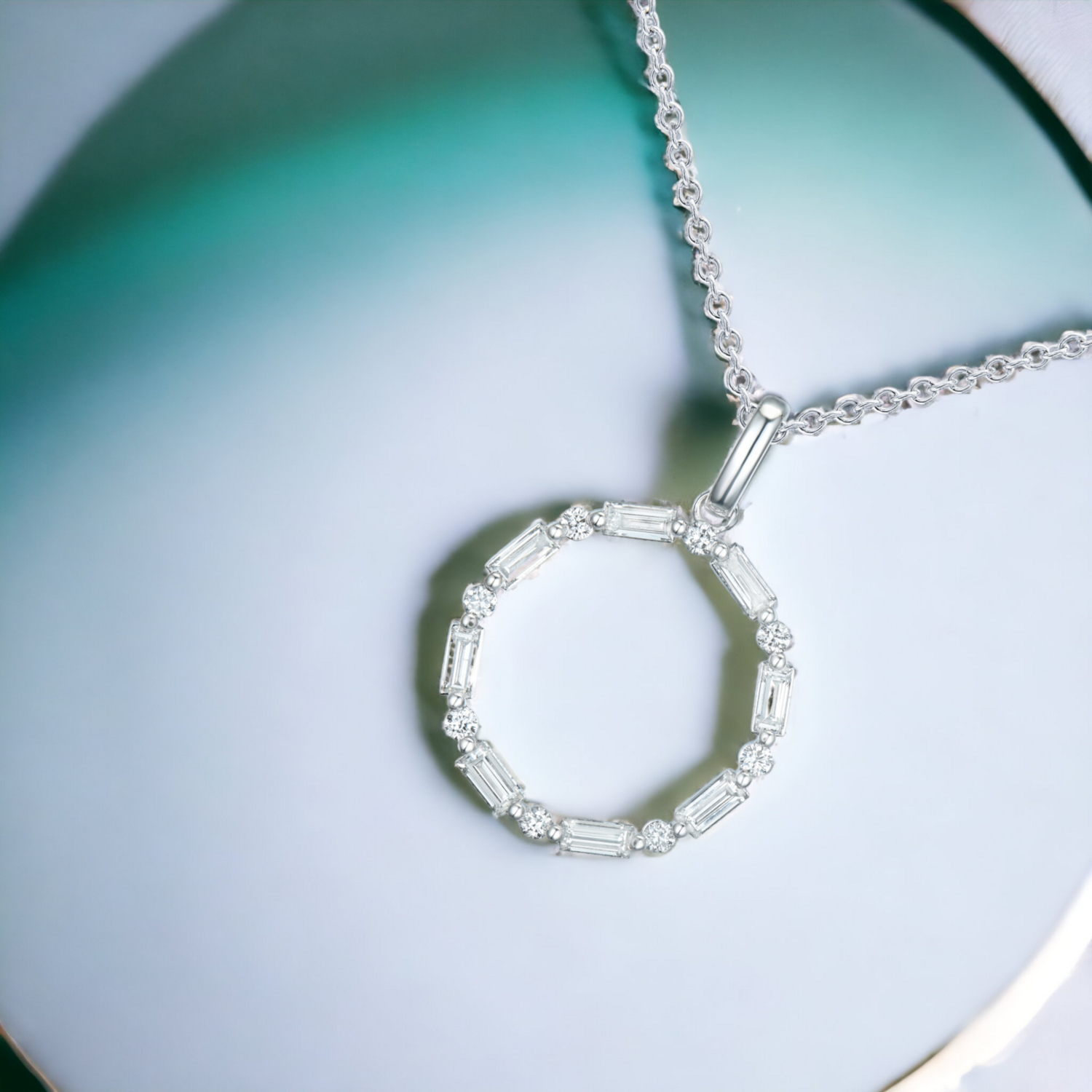 GALLI Full Circle Diamond Pendant, Metal: 18K, Metal Color: White Gold