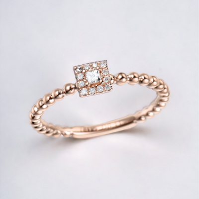 BUBBLE Princess Diamond Ring