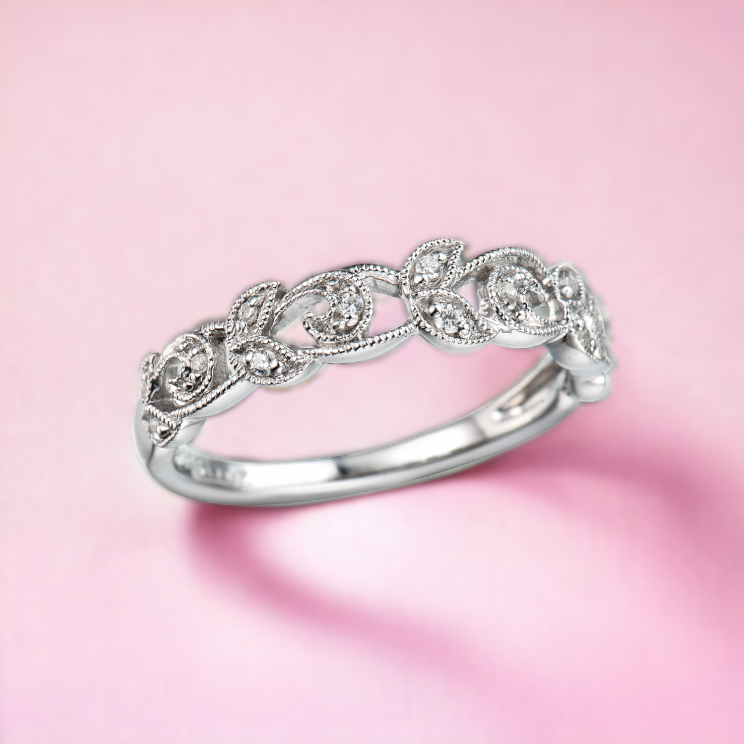 EIDEAN Liana Diamond Ring, Metal: 10K, Metal Colour: White Gold
