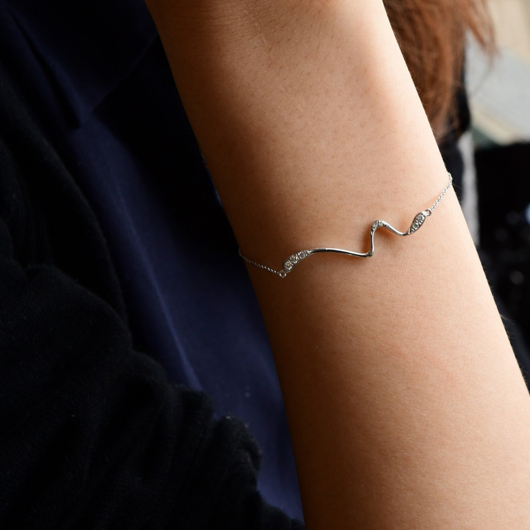 ASTRA Milky Way Diamond Bracelet, Metal: 10K, Metal Colour: White Gold