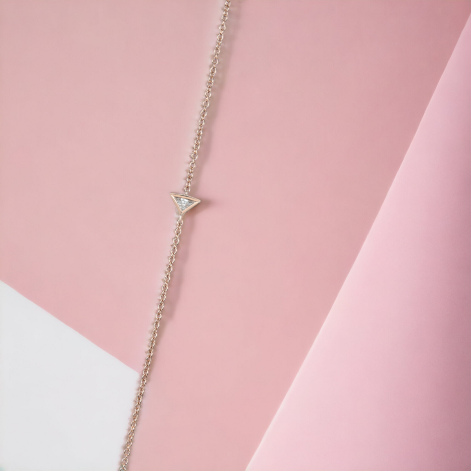 OLANE Trine Diamond Bracelet, Metal: 10K, Metal Colour: White Gold