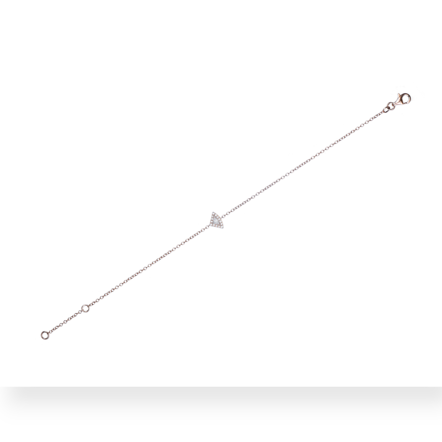 CLINQ Ginkgo Diamond Bracelet, Metal: 10K, Metal Colour: Rose Gold