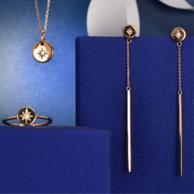 ALLY Guiding Star Diamond Drop Earrings