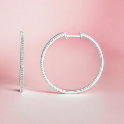 GLISST Sheer Diamond Hoops