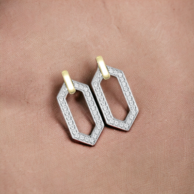RILIO Hexa Diamond Earrings