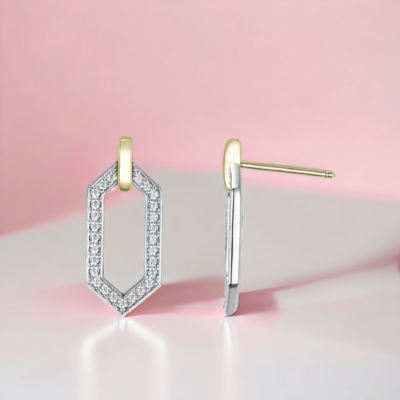 RILIO Hexa Diamond Earrings