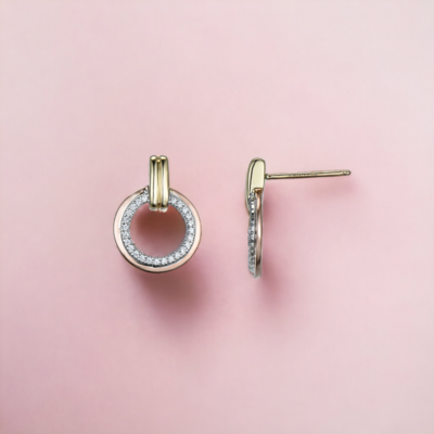 RILIO Full Circle Diamond Earrings