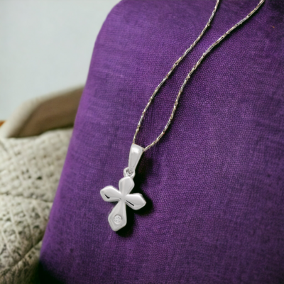 BRITE Precious Cross Diamond  Pendant