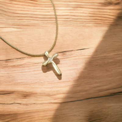 BRITE Claire Cross Diamond Pendant