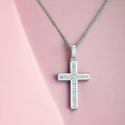 TOVAR Blessed Cross Diamond Pendant