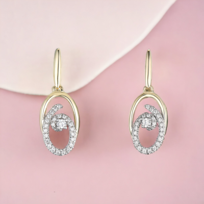 RILIO Swirl Diamond Earrings