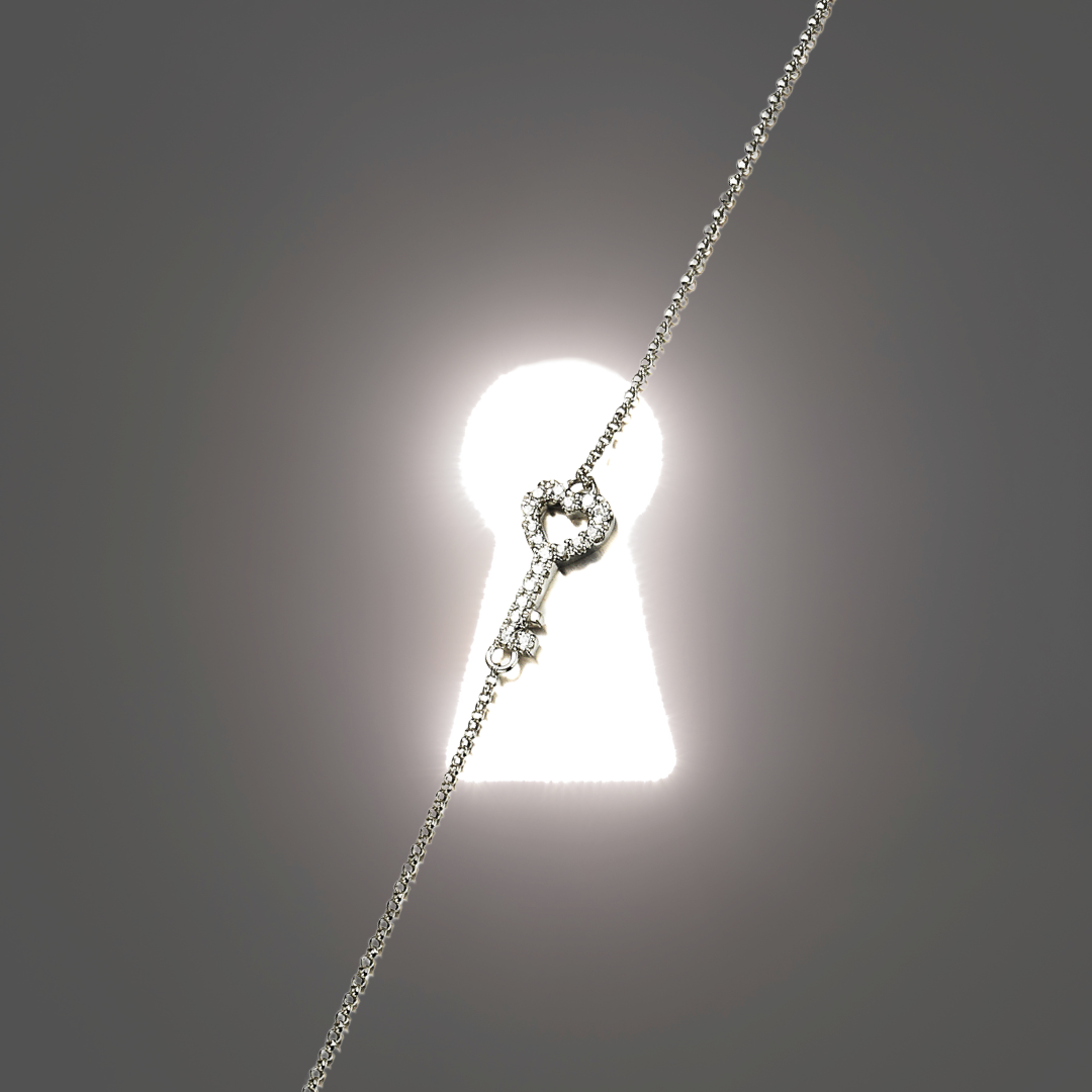 STELLAR Glitterkey Diamond Bracelet, Metal: 10K, Metal Colour: White Gold