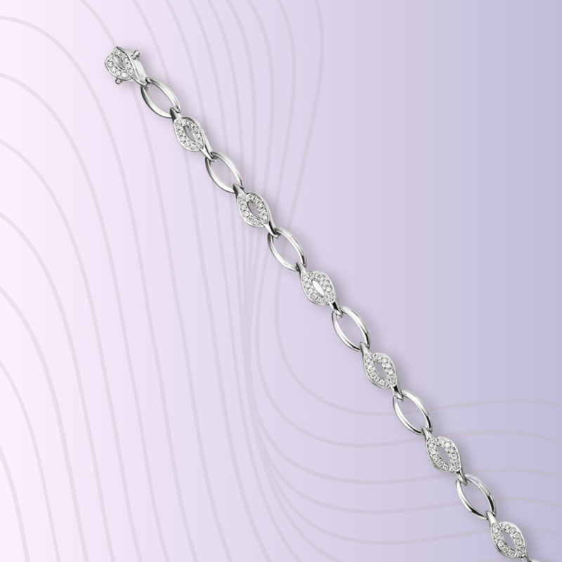 GALLI Linkova Diamond Bracelet, Metal: 18K, Metal Colour: White Gold