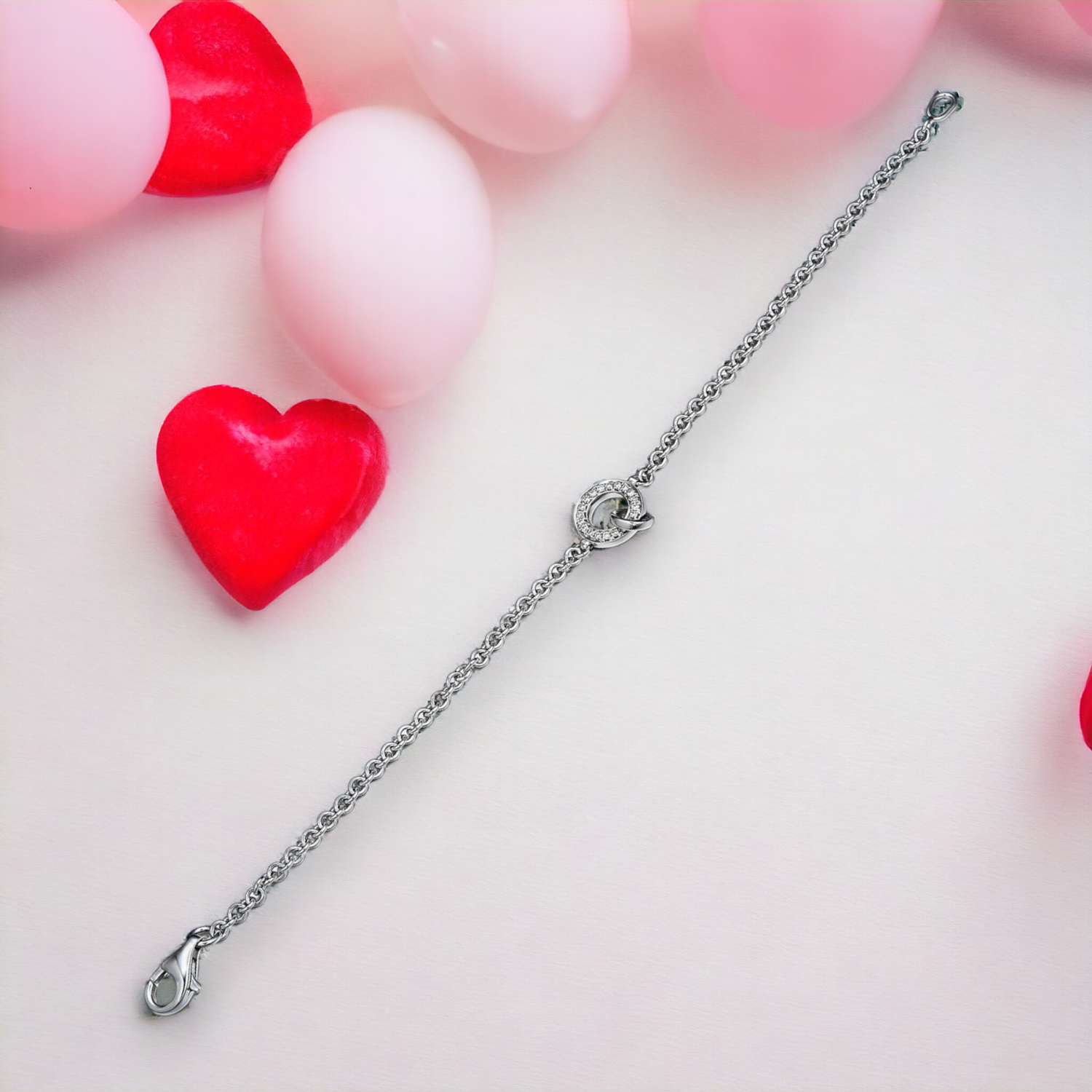 PARA Unity Diamond Bracelet, Metal: 10K, Metal Colour: White Gold