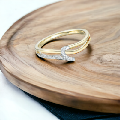 GLISST Waltz Diamond Ring, Metal: 10K, Metal Colour: Yellow Gold