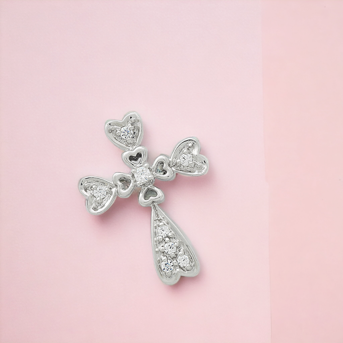LOVEA Beloved Cross Diamond Pendant, Metal: 10K, Metal Colour: Yellow Gold