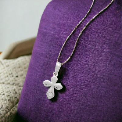 BRITE Precious Cross Diamond  Pendant