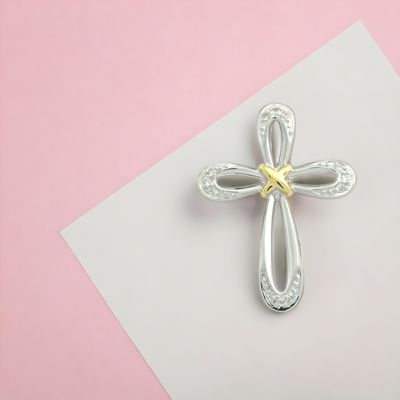 RILIO Tie Cross Diamond Pendant