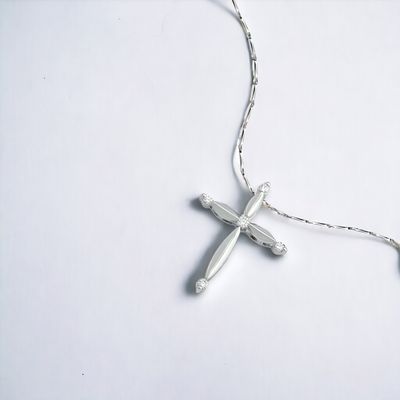 PETITE Penta Cross Diamond Pendant