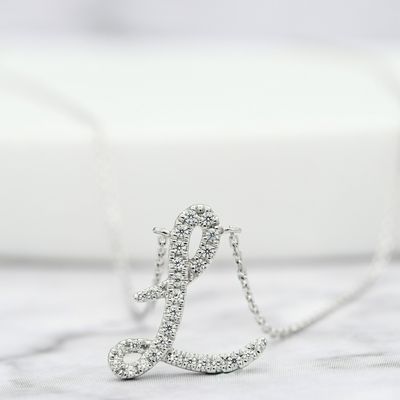 TWIG Initial L Diamond Necklace TWIG Initial L Diamond Necklace