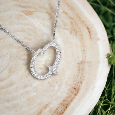 TWIG Initial Q Diamond Necklace