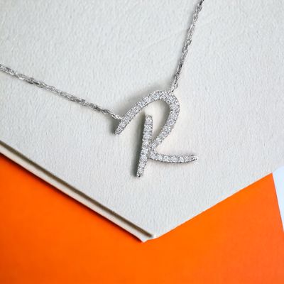TWIG Initial R Diamond Necklace TWIG Initial R Diamond Necklace