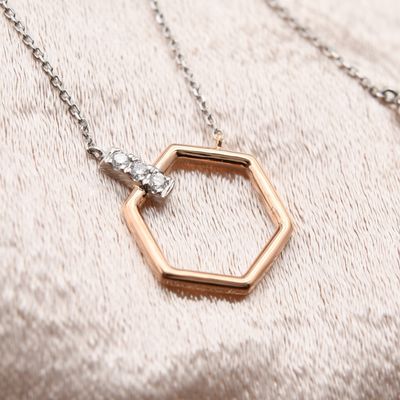 PARA Unity Hexagon Diamond Necklace