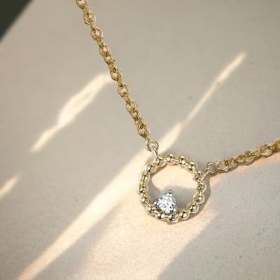 BUBBLE Circle Diamond Necklace