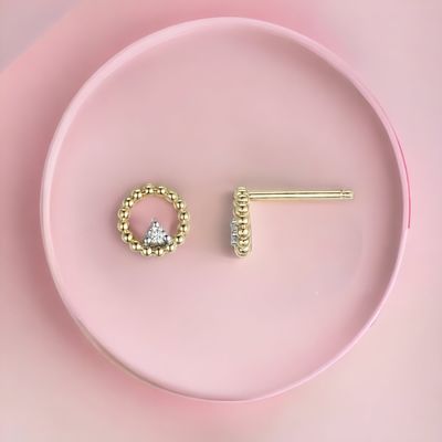 BUBBLE Circle Diamond Earrings