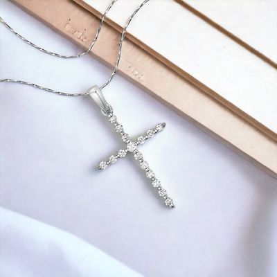 GLISST Teensy Cross Diamond Pendant GLISST Teensy Cross Diamond Pendant