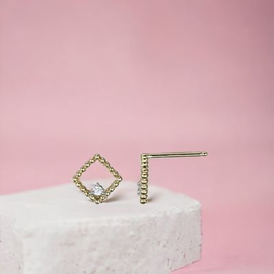 BUBBLE Rhombus Diamond Earrings