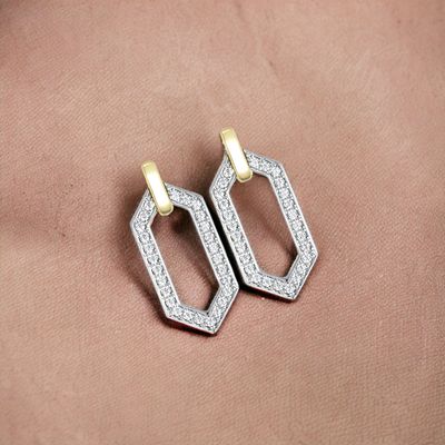 RILIO Hexa Diamond Earrings