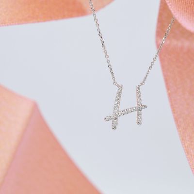 TWIG Initial H Diamond Necklace TWIG Initial H Diamond Necklace