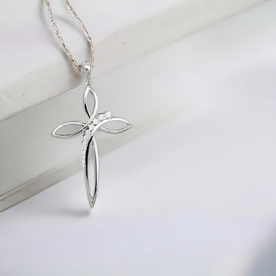 LINA Glory Cross Diamond Pendant