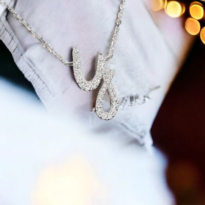 TWIG Initial Y Diamond Necklace