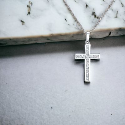TOVAR Blessed Cross Diamond Pendant