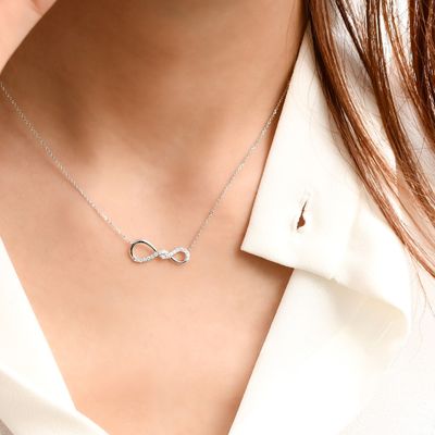 EVERO Double Infinity Diamond Necklace