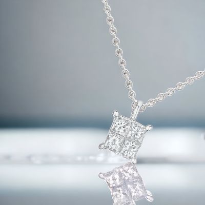 STELLAR Quartet Diamond Pendant