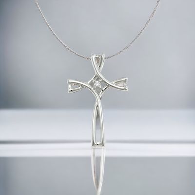 BRITE Faithful Cross Diamond Pendant