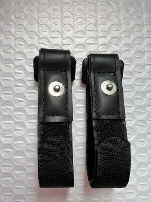 Adjustable Electrode Velcro Wrist Bracelet, Snap Button, Length 29cm, Black, 1 pair