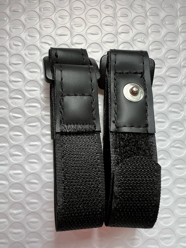 Adjustable Electrode Velcro Wrist Bracelet, Snap Button, Length 29cm, Black, 1 pair