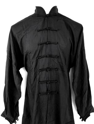 Uniforme De Tai Chi Tela De Algodón Negro