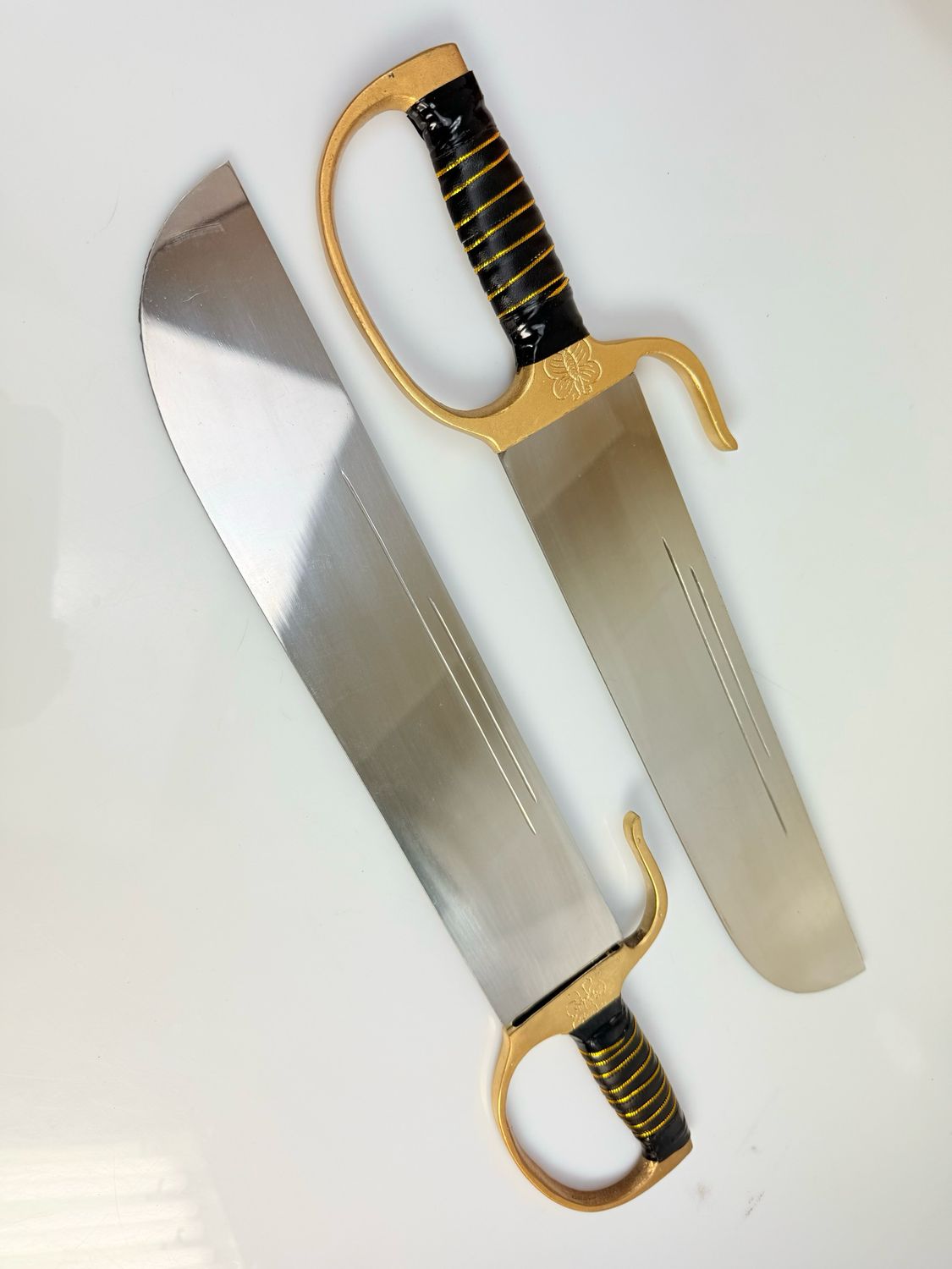 Cuchillos Mariposa Con Acabado Dorado De Wing Chun