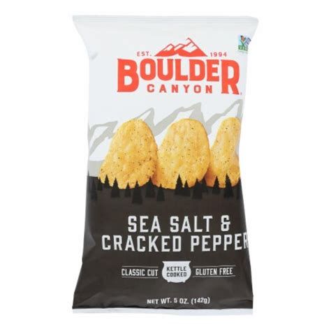 Boulder Canyon Sea Salt &amp; Cracked Pepper Chips 5oz