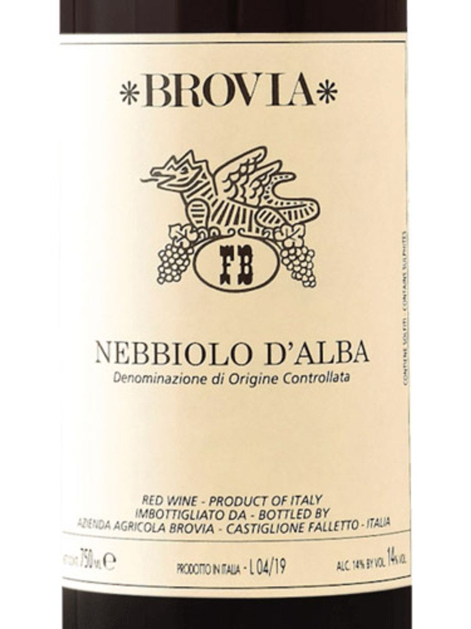 Fratelli Brovia Nebbiolo d&#39;Alba 2019