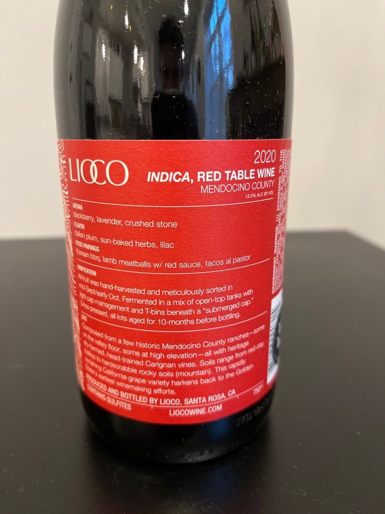 Lioco &#39;Indica&#39; Mendocino County 2022